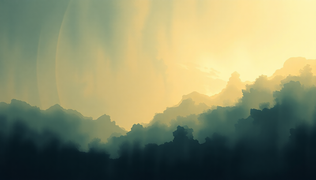 Fan-driven abstract illustration evoking the emotional arc of Awful Sound (Oh Eurydice) by Arcade Fire