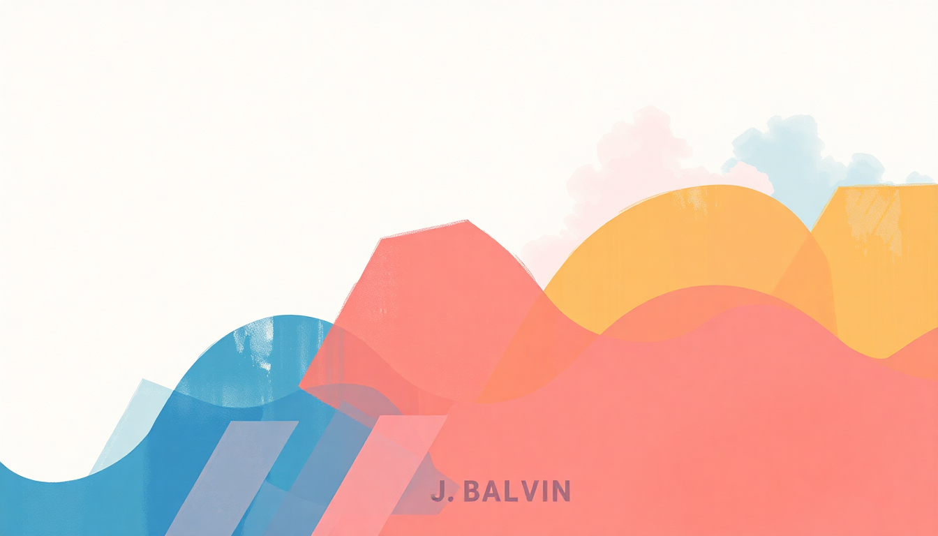 Fan-driven abstract illustration evoking the emotional arc of Ay Vamos by J Balvin