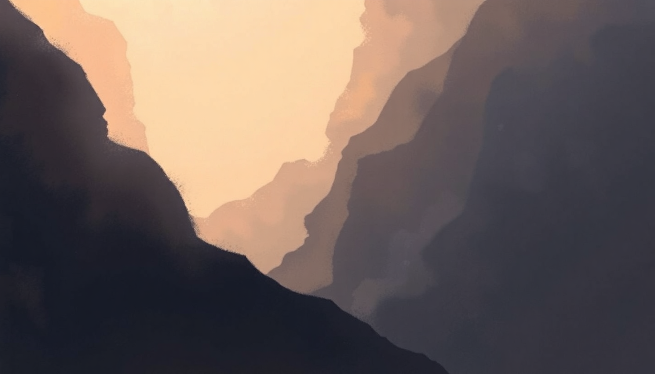 Fan-driven abstract illustration evoking the emotional arc of B Is for Bethlehem by The Promise Ring