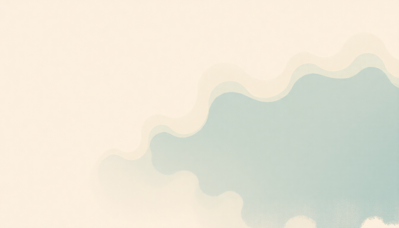 Fan-driven abstract illustration evoking the emotional arc of Baby Bye Bye by Mac DeMarco