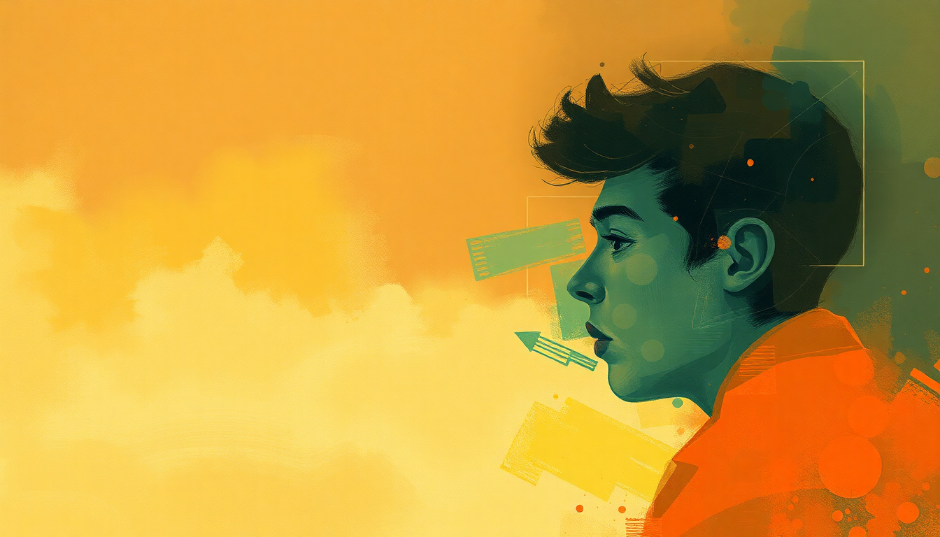 Fan-driven abstract illustration evoking the emotional arc of Baby Face by Little Richard