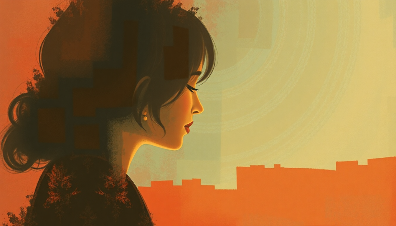 Fan-driven abstract illustration evoking the emotional arc of Baby by Gal Costa