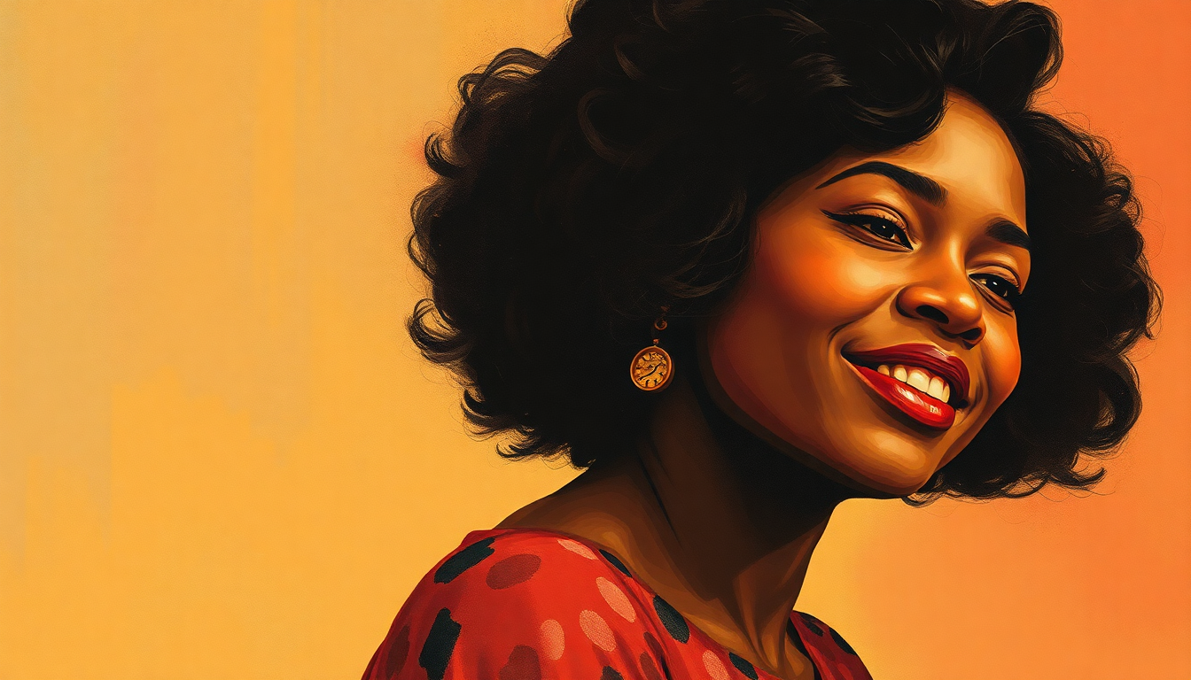 Fan-driven abstract illustration evoking the emotional arc of Baby I Love You by Aretha Franklin