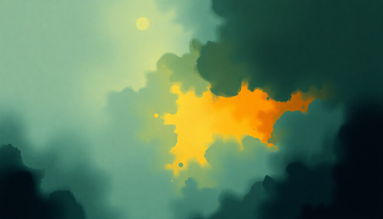 Fan-driven abstract illustration evoking the emotional arc of Bach: Cello Suite No. 2 in D Minor, BWV 1008: I. Prelude by Yo-Yo Ma