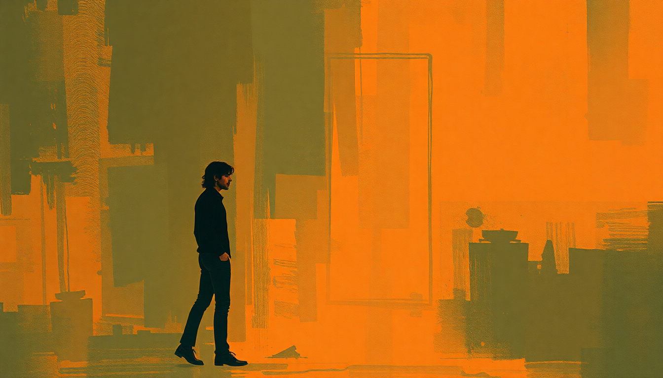 Fan-driven abstract illustration evoking the emotional arc of Back Door Man by The Doors