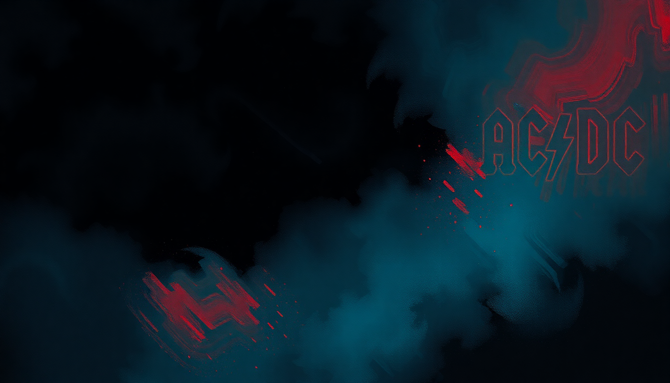 Fan-driven abstract illustration evoking the emotional arc of Back in Black by AC/DC