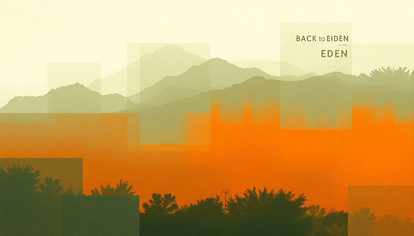 Fan-driven abstract illustration evoking the emotional arc of Back to Eden by Angie Stone