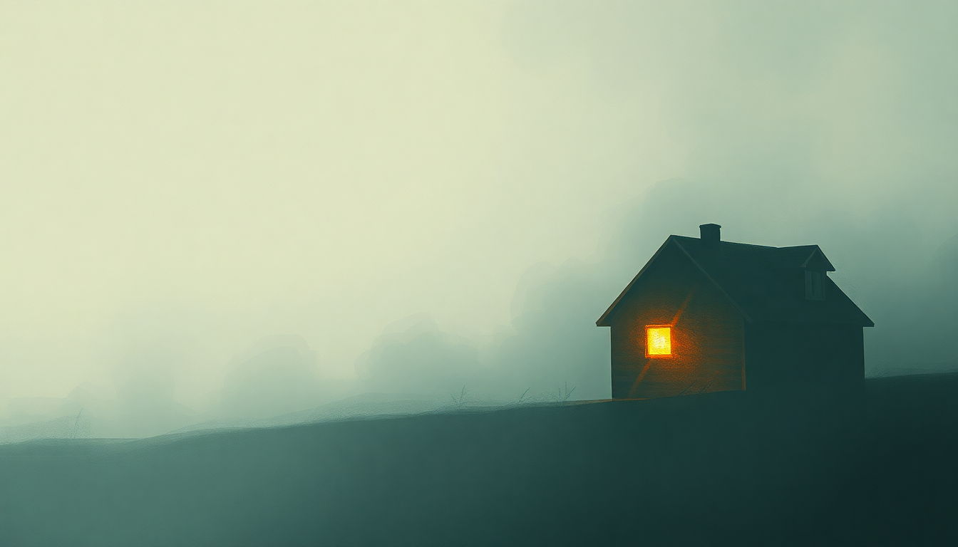 Fan-driven abstract illustration evoking the emotional arc of Back to the Old House by The Smiths