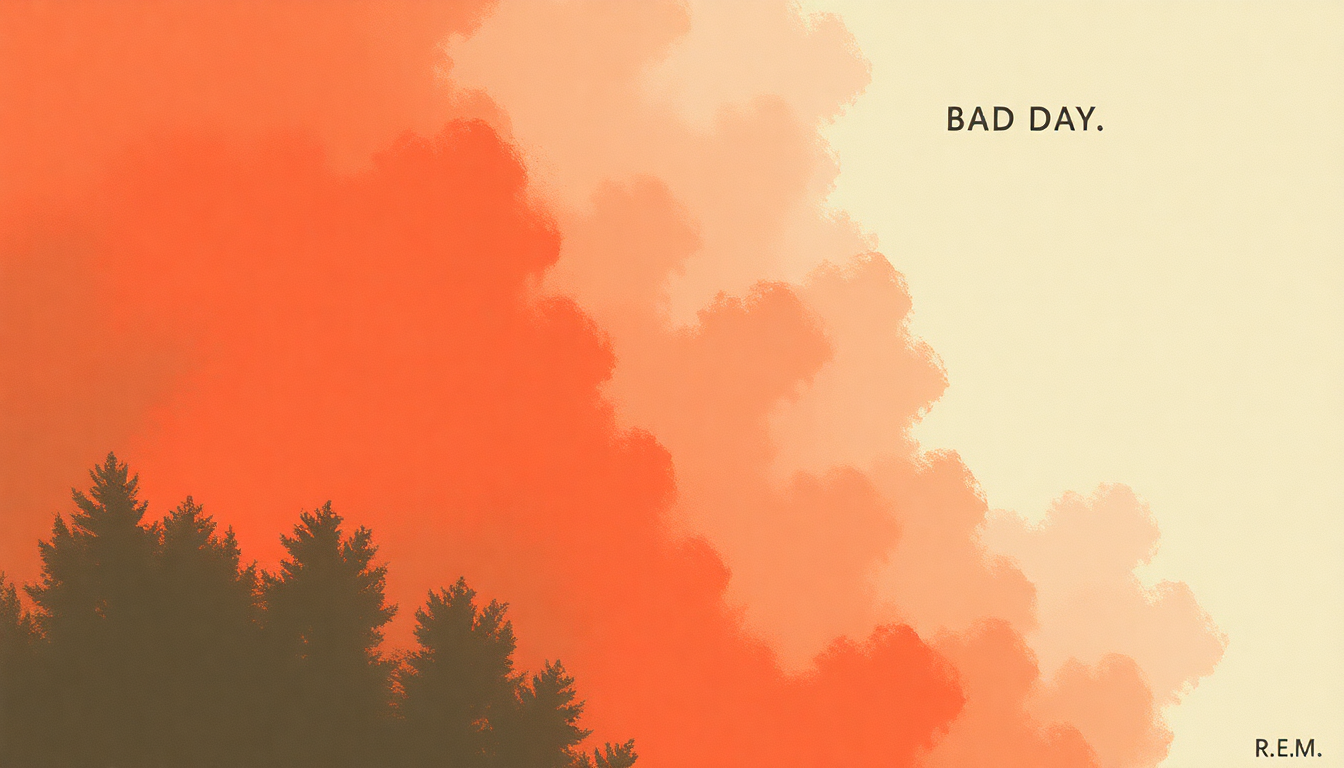 Fan-driven abstract illustration evoking the emotional arc of Bad Day by R.E.M.