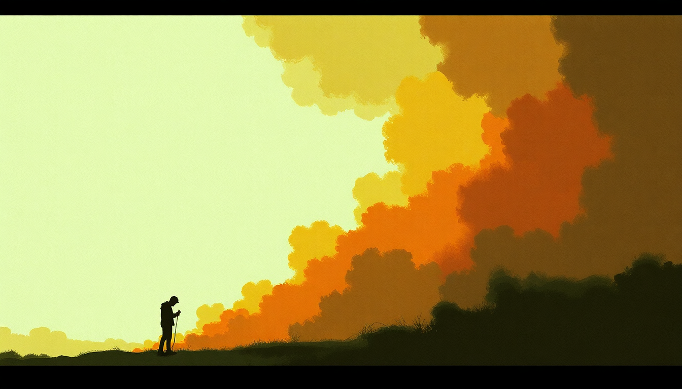 Fan-driven abstract illustration evoking the emotional arc of Bad Habit by The Offspring