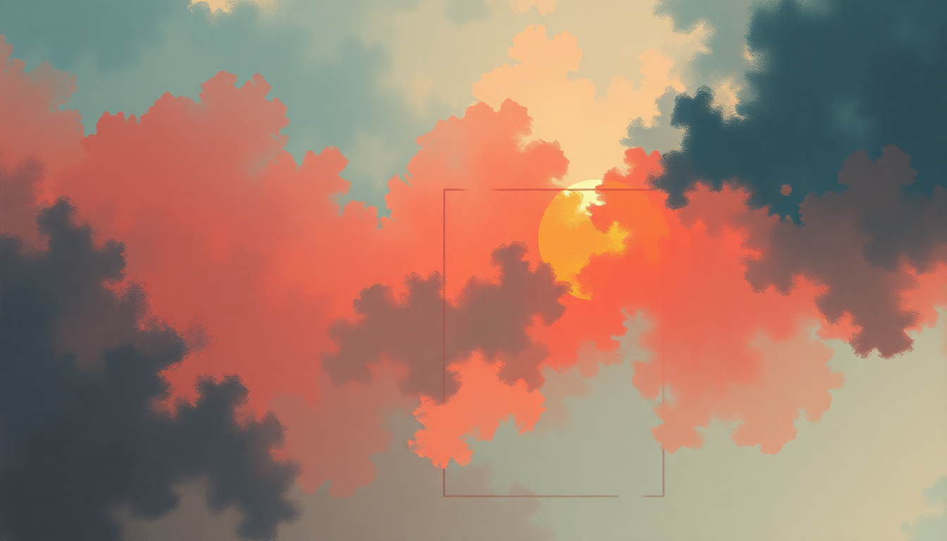 Fan-driven abstract illustration evoking the emotional arc of bad idea right? by Olivia Rodrigo