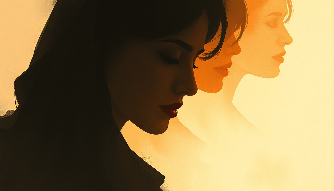 Fan-driven abstract illustration evoking the emotional arc of Bagheb Ya Albi by Umm Kulthum