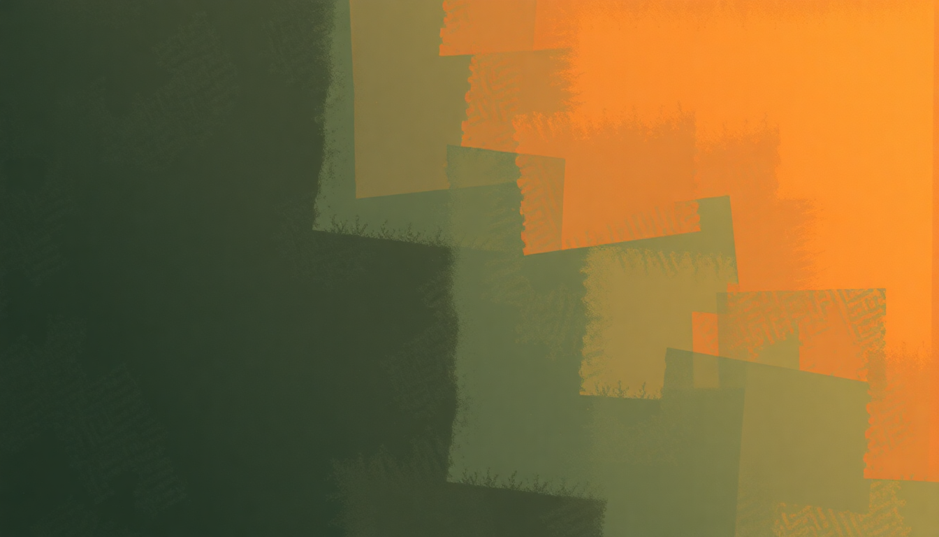 Fan-driven abstract illustration evoking the emotional arc of Balada Para un Loco by Astor Piazzolla