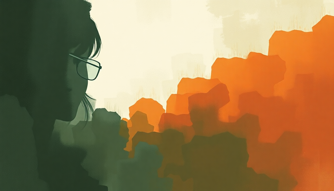 Fan-driven abstract illustration evoking the emotional arc of ballad of a homeschooled girl by Olivia Rodrigo