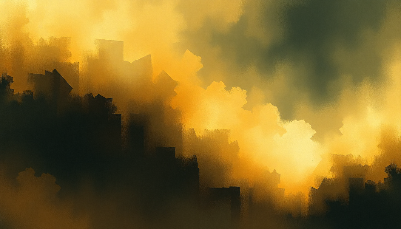 Fan-driven abstract illustration evoking the emotional arc of Ballade No. 4 in F minor, Op. 52 by Frédéric Chopin