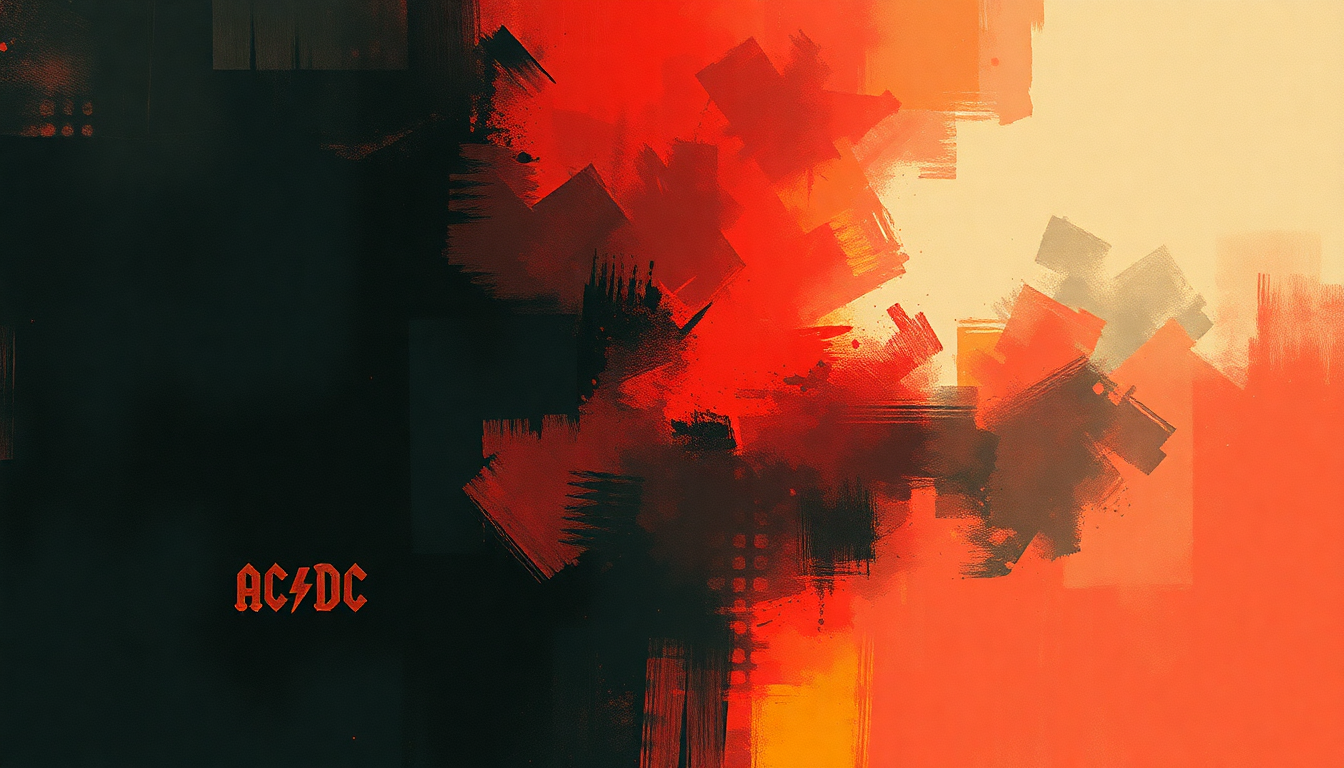 Fan-driven abstract illustration evoking the emotional arc of Ballbreaker by AC/DC