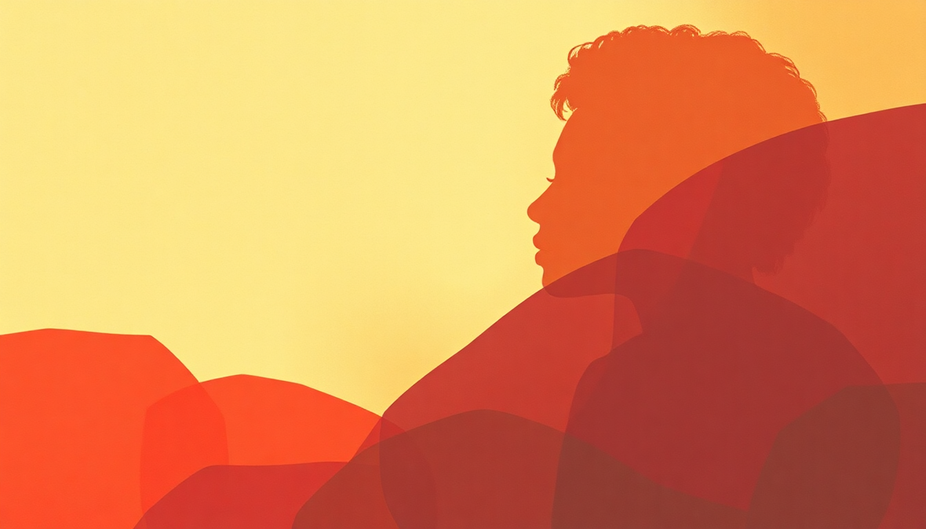Fan-driven abstract illustration evoking the emotional arc of Baltimore by Nina Simone