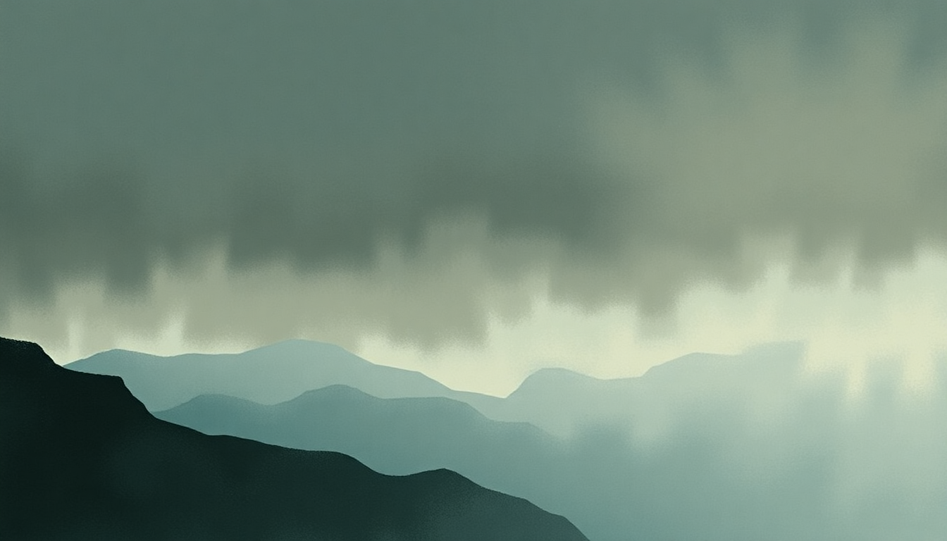 Fan-driven abstract illustration evoking the emotional arc of Battery Kinzie by Fleet Foxes