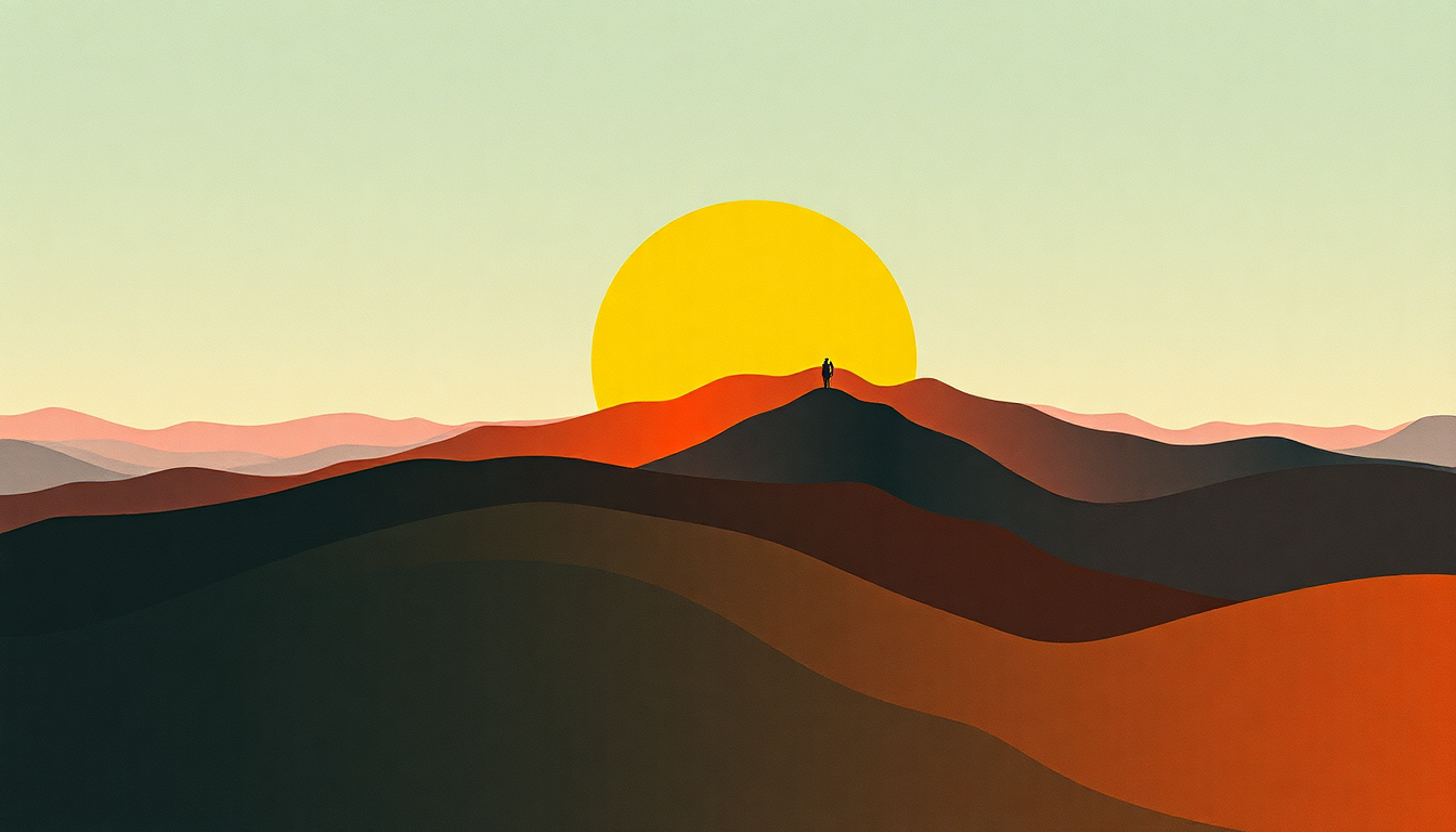 Fan-driven abstract illustration evoking the emotional arc of Be Above It by Tame Impala