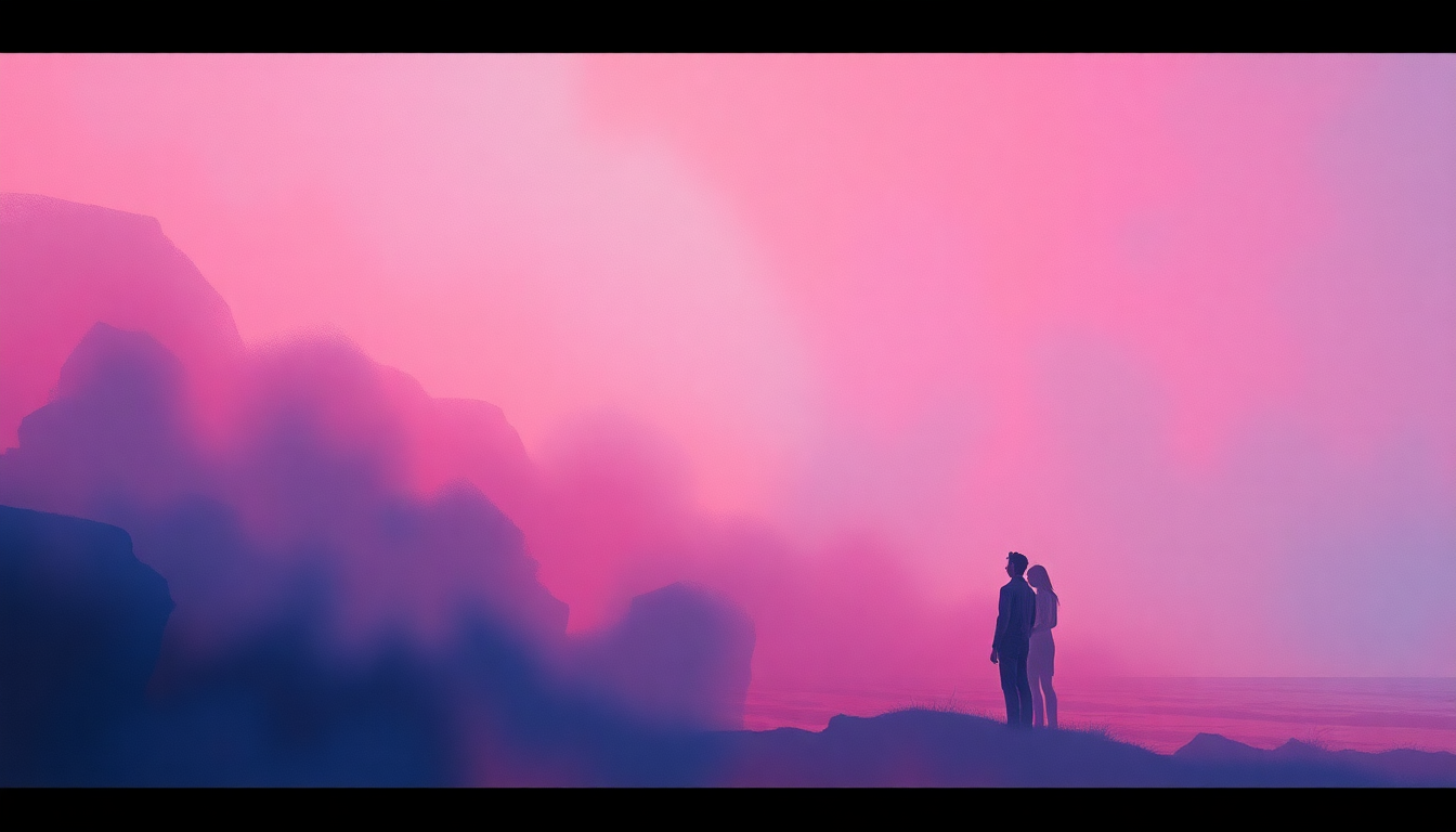 Fan-driven abstract illustration evoking the emotional arc of Be Free with Your Love by Spandau Ballet