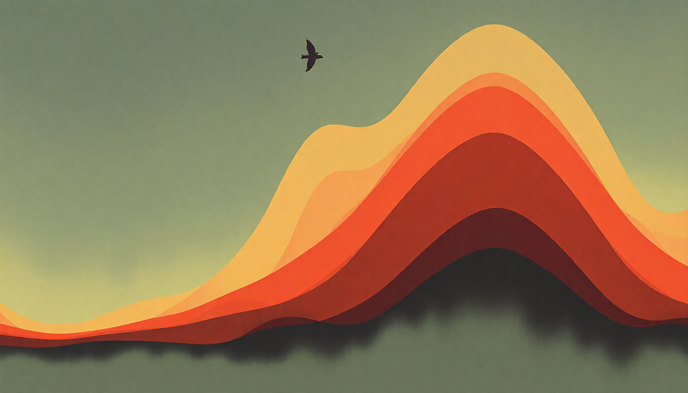 Fan-driven abstract illustration evoking the emotional arc of Be Safe by The Cribs