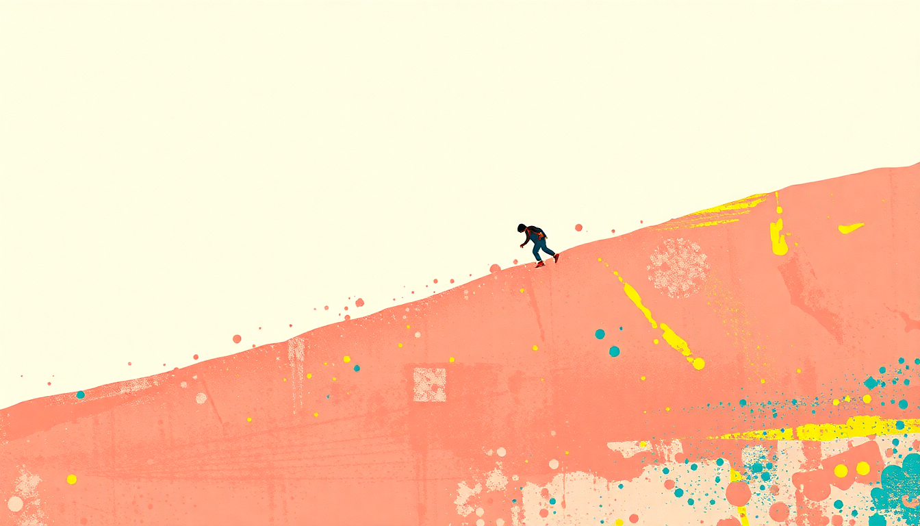 Fan-driven abstract illustration evoking the emotional arc of Beat on the Brat by Ramones