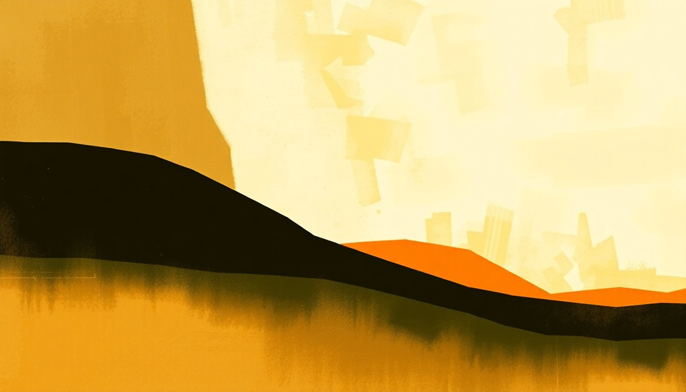 Fan-driven abstract illustration evoking the emotional arc of Beautiful Africa by Amadou and Mariam