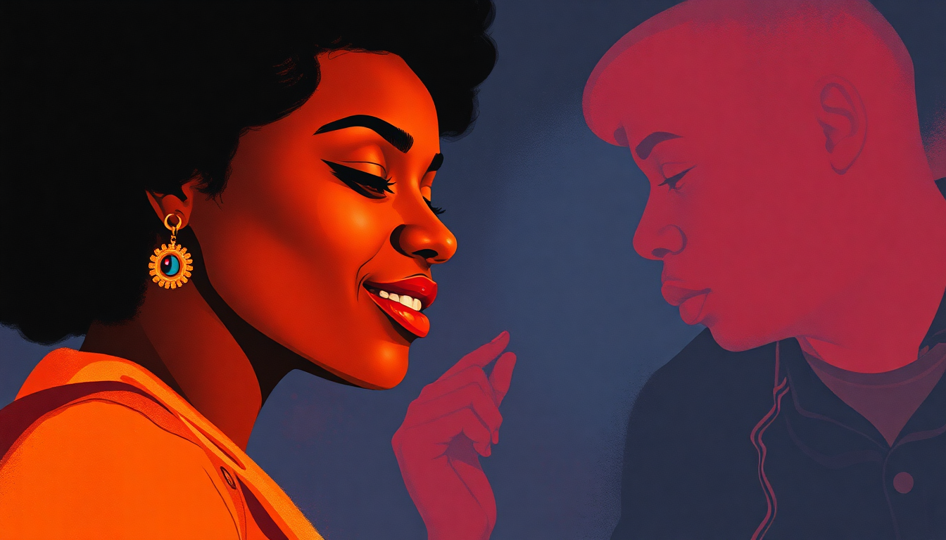 Fan-driven abstract illustration evoking the emotional arc of Beautiful Woman by Toots and the Maytals