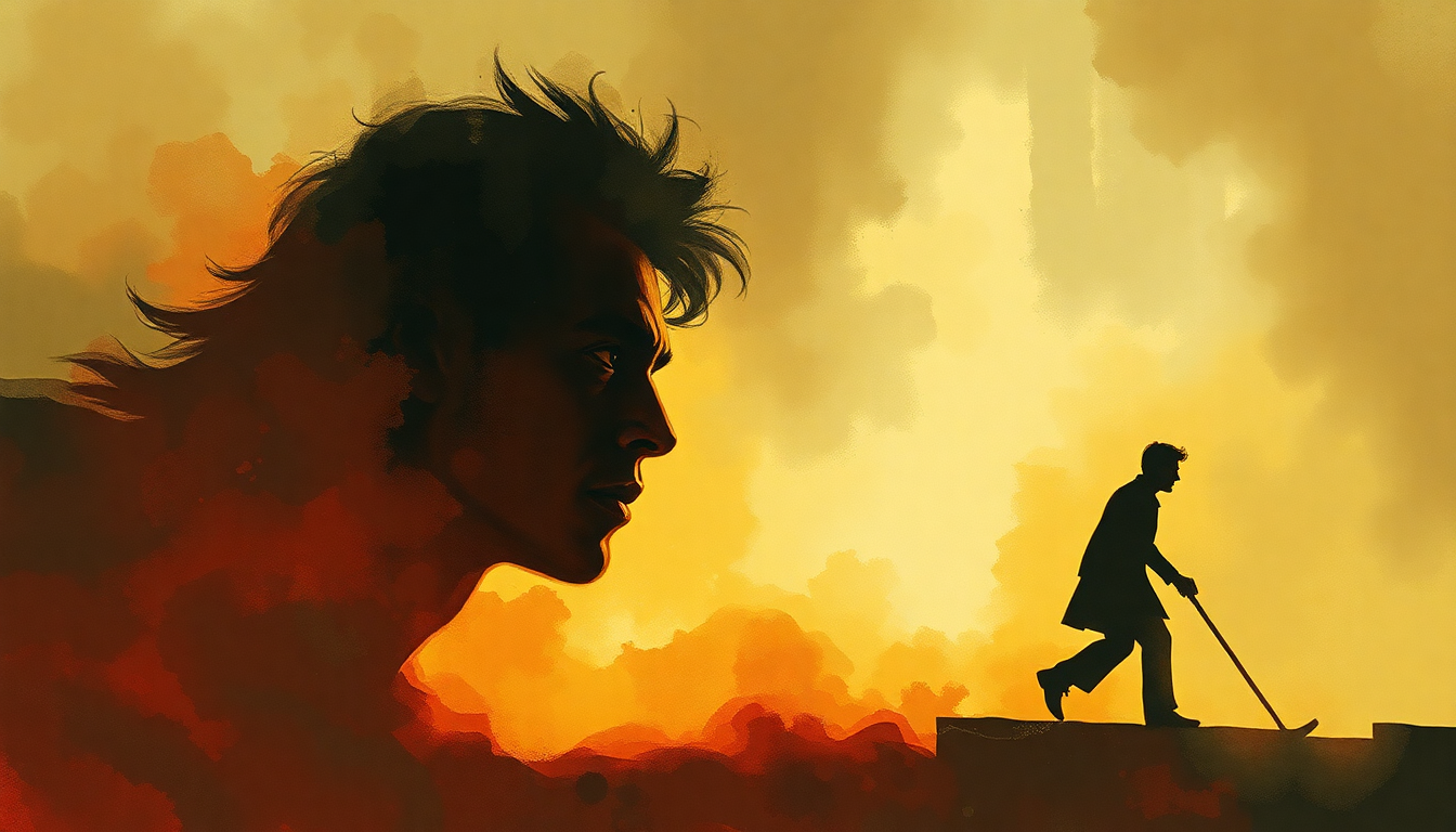 Fan-driven abstract illustration evoking the emotional arc of Beauty and the Beast by David Bowie