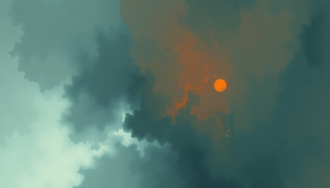 Fan-driven abstract illustration evoking the emotional arc of Because We Believe by Andrea Bocelli