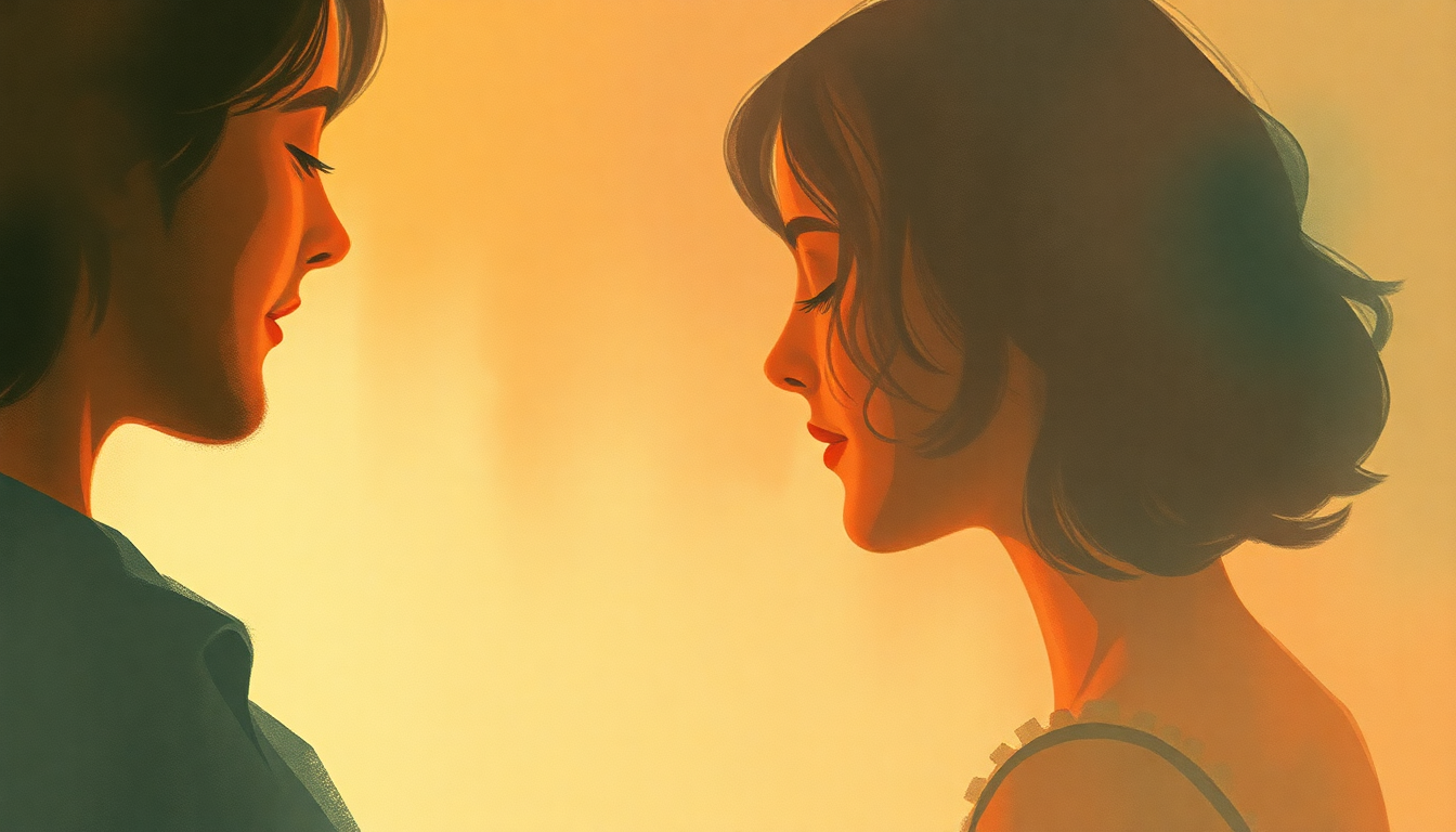 Fan-driven abstract illustration evoking the emotional arc of Because You Loved Me by Celine Dion