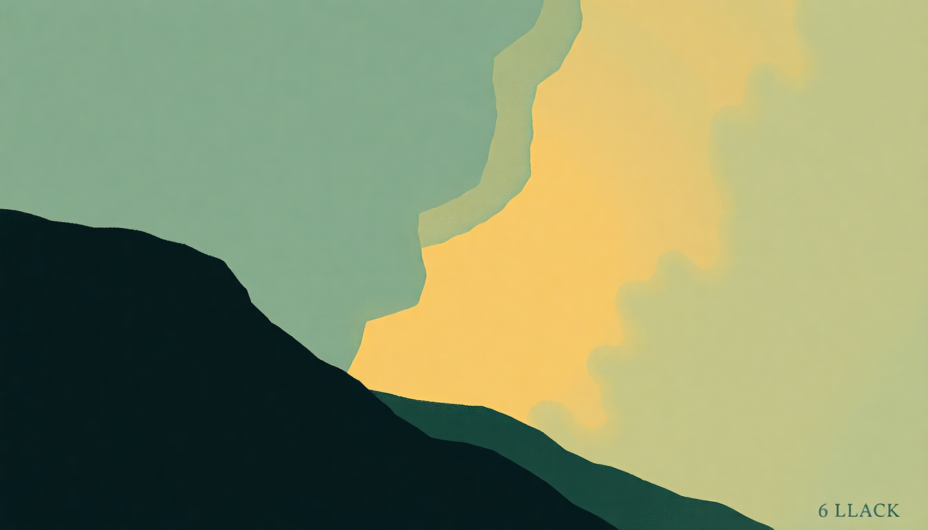 Fan-driven abstract illustration evoking the emotional arc of Becoming a Man by 6LACK