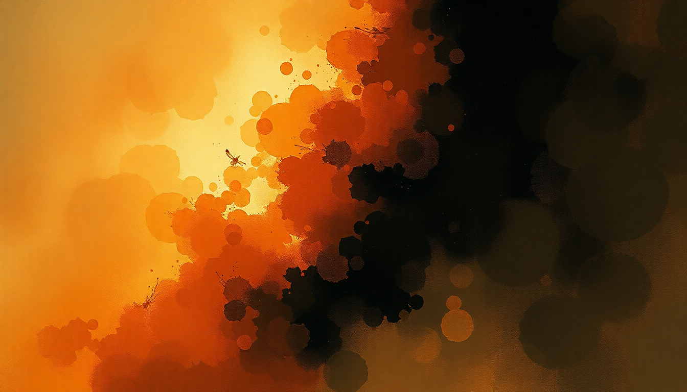 Fan-driven abstract illustration evoking the emotional arc of Bee Vamp by Eric Dolphy