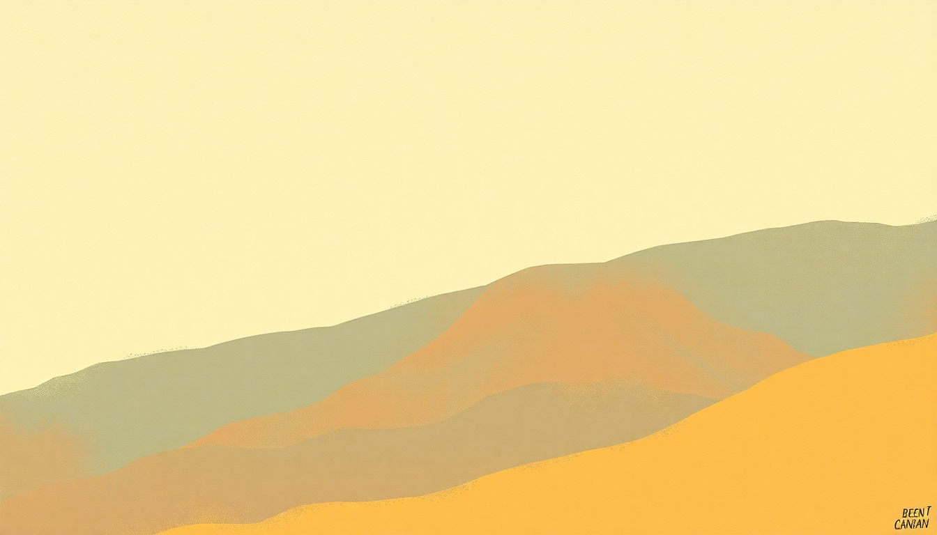 Fan-driven abstract illustration evoking the emotional arc of Been to Canaan by Carole King