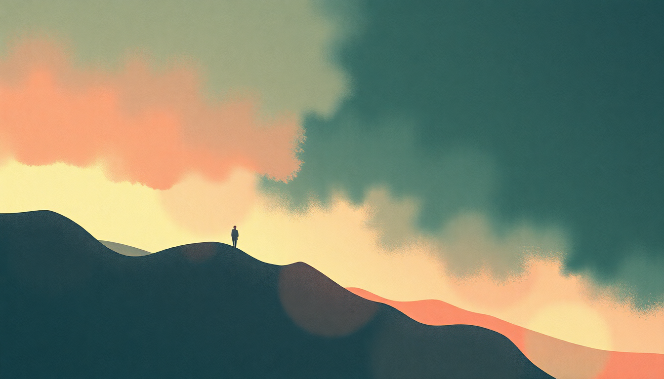 Fan-driven abstract illustration evoking the emotional arc of Before I Fall to Pieces by Razorlight