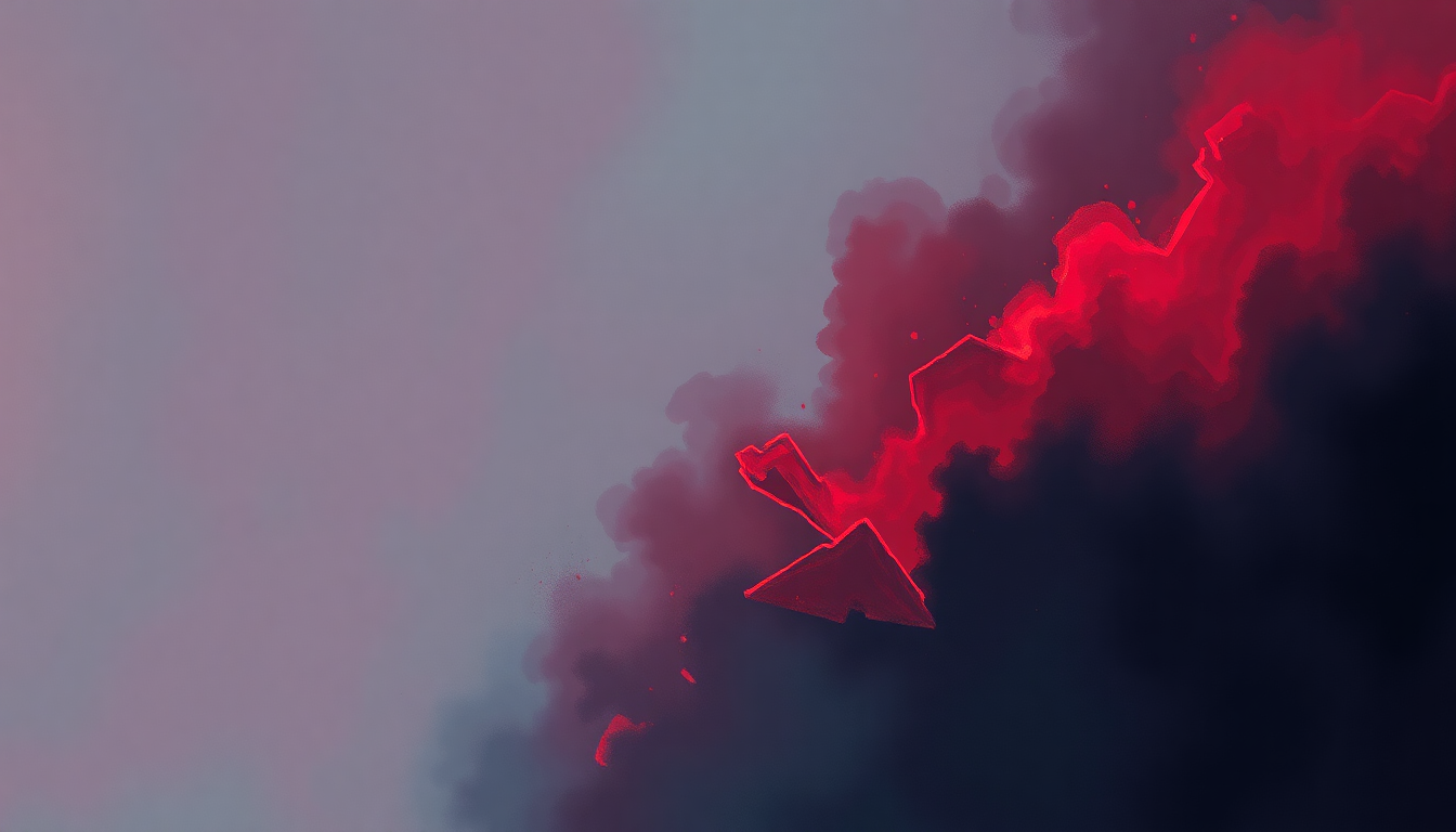 Fan-driven abstract illustration evoking the emotional arc of Begin the Begin by R.E.M.