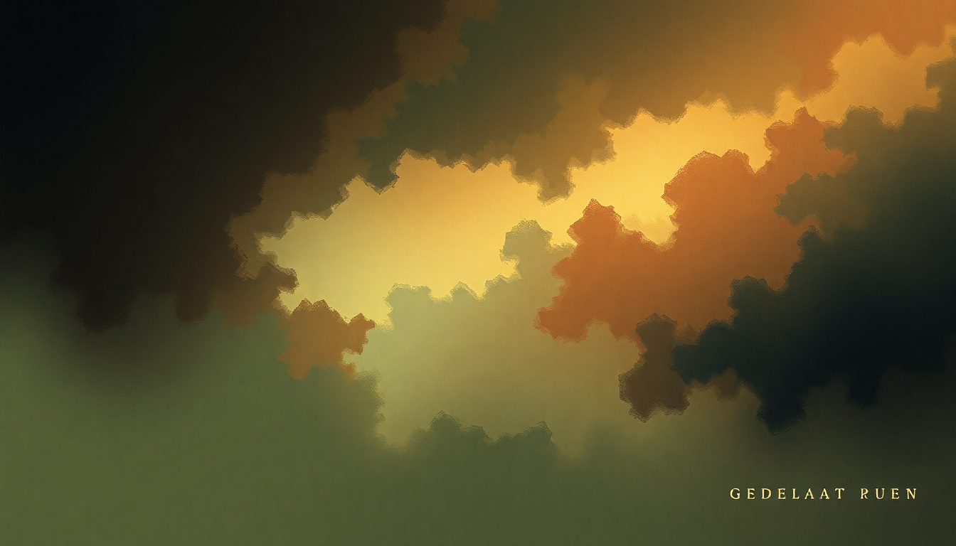 Fan-driven abstract illustration evoking the emotional arc of Behemoth by Godspeed You Black Emperor