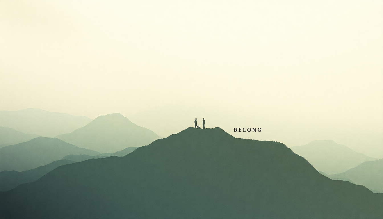 Fan-driven abstract illustration evoking the emotional arc of Belong by R.E.M.