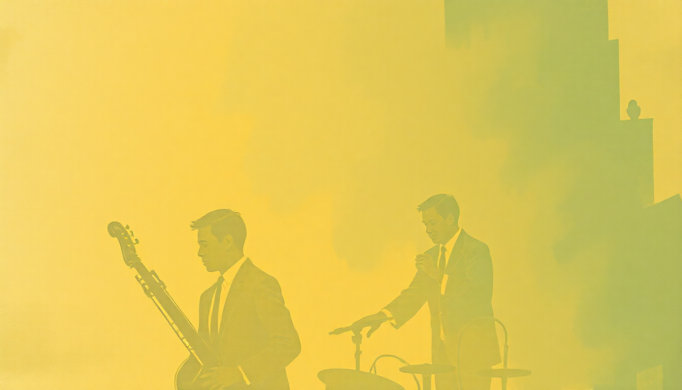 Fan-driven abstract illustration evoking the emotional arc of Bemsha Swing by Thelonious Monk