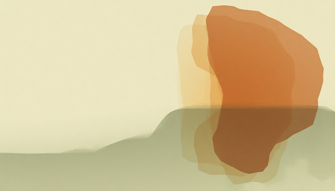 Fan-driven abstract illustration evoking the emotional arc of Ben Franklin by Snail Mail