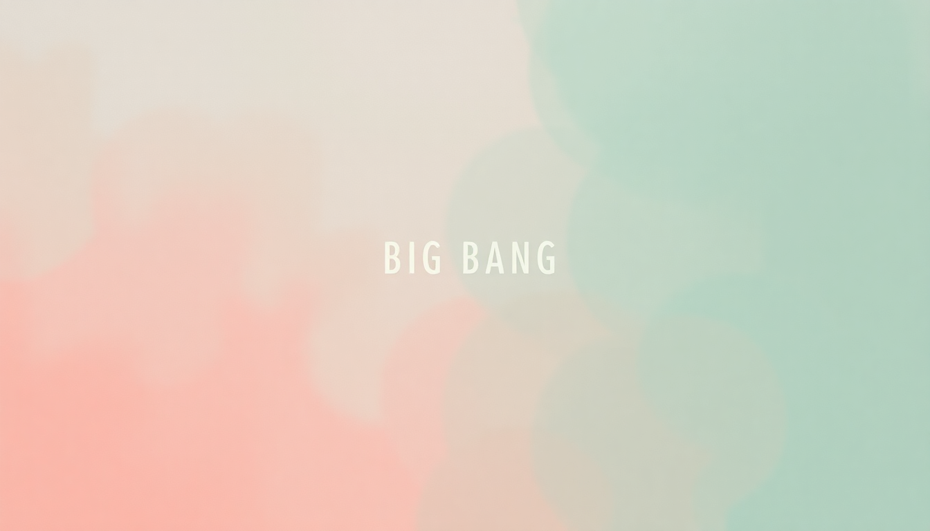 Fan-driven abstract illustration evoking the emotional arc of Big Bang by Cursive