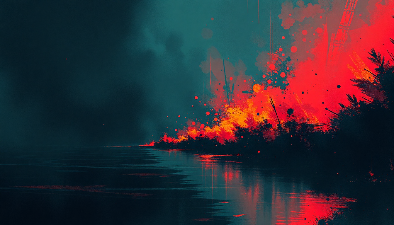 Fan-driven abstract illustration evoking the emotional arc of Big Cheese by Nirvana