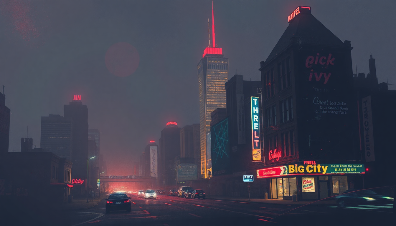 Fan-driven abstract illustration evoking the emotional arc of Big City by Operation Ivy