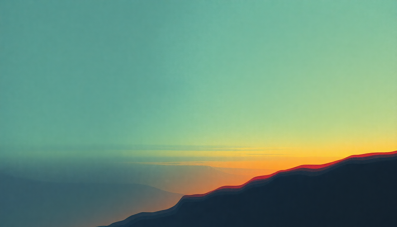 Fan-driven abstract illustration evoking the emotional arc of Big Dipper by Built to Spill