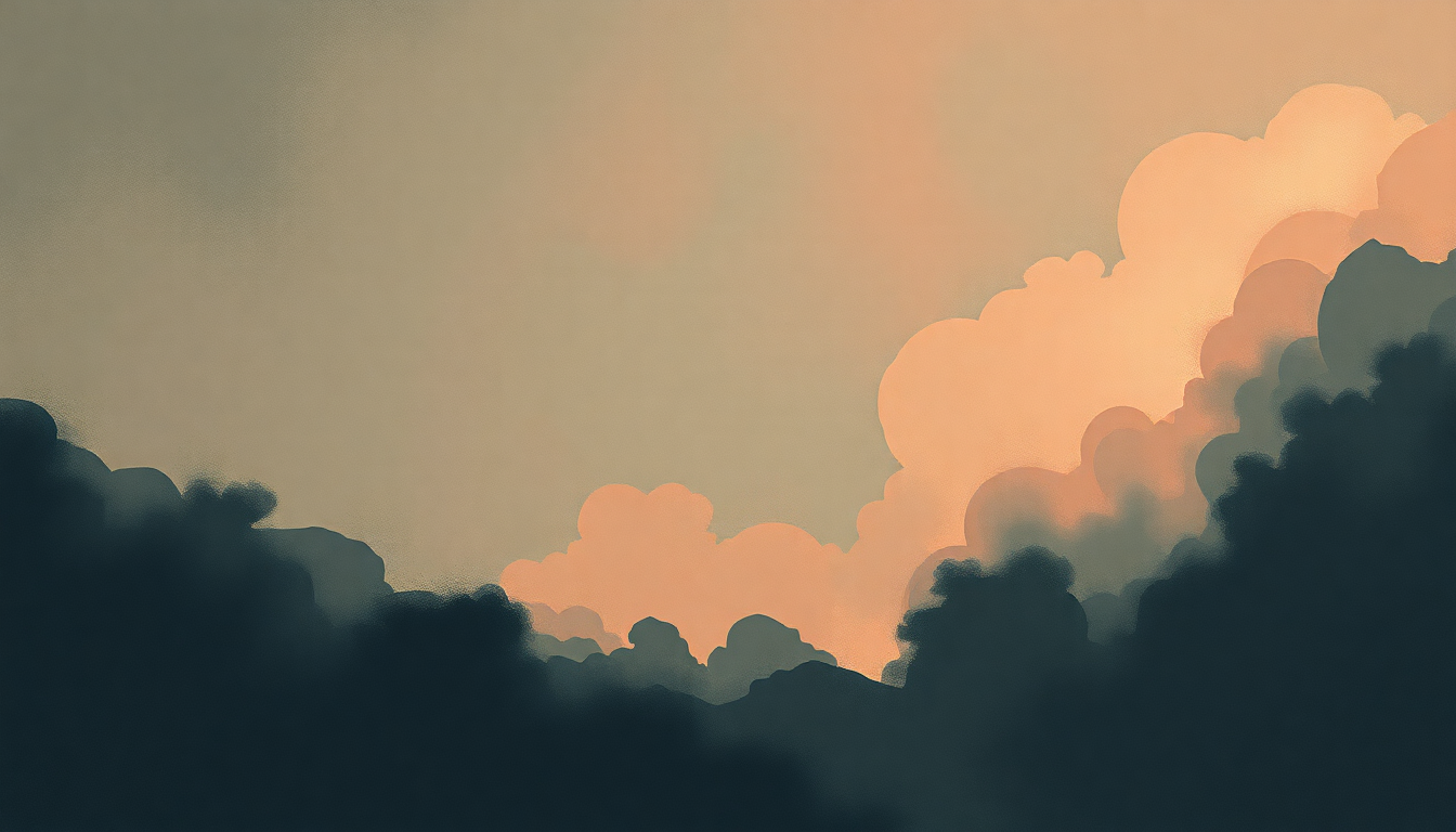 Fan-driven abstract illustration evoking the emotional arc of Big God by Florence + the Machine