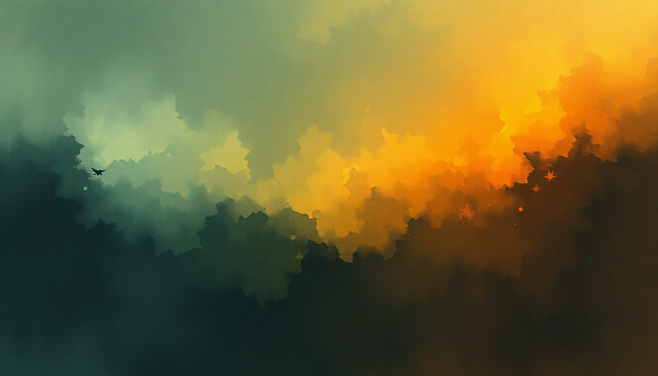 Fan-driven abstract illustration evoking the emotional arc of Birth Ritual by Soundgarden