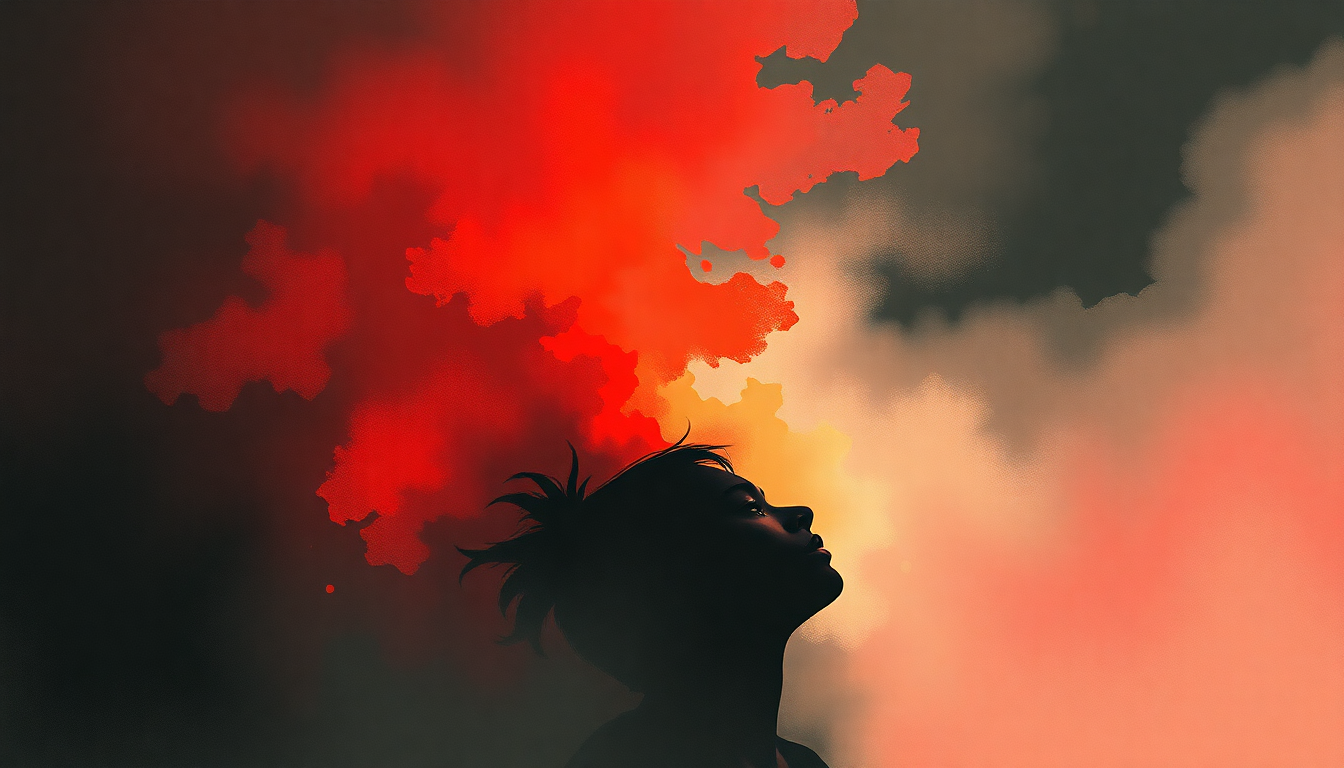 Fan-driven abstract illustration evoking the emotional arc of Bitch Better Have My Money by Rihanna
