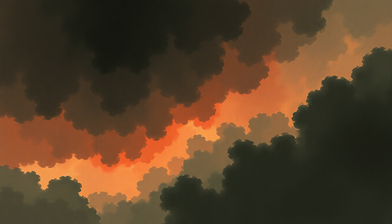 Fan-driven abstract illustration evoking the emotional arc of Black Balloons Reprise by Flying Lotus