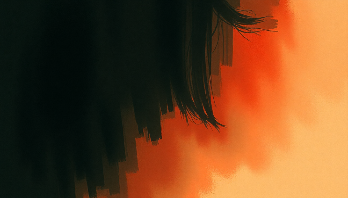 Fan-driven abstract illustration evoking the emotional arc of Black Heart Inertia by Incubus