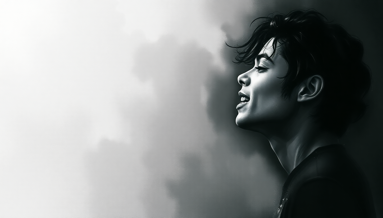 Fan-driven abstract illustration evoking the emotional arc of Black or White by Michael Jackson